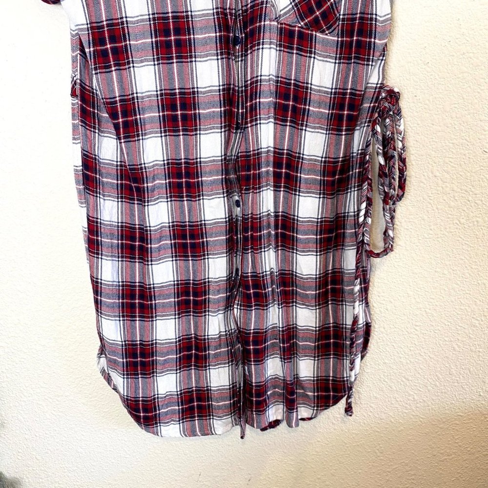 Rails Savannah Short Sleeve Button Down Belted Pl… - image 4